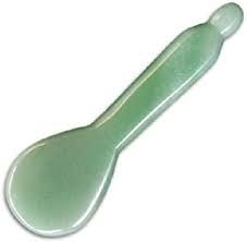 Green Jade Spoon Shape Gua Sha Massage Tool (1 pcs)