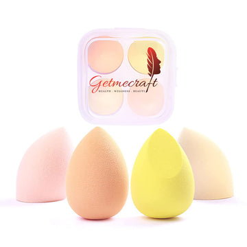 Beauty Blender Makeup Sponge Set With Storage Case - Multi-Yellow Colored