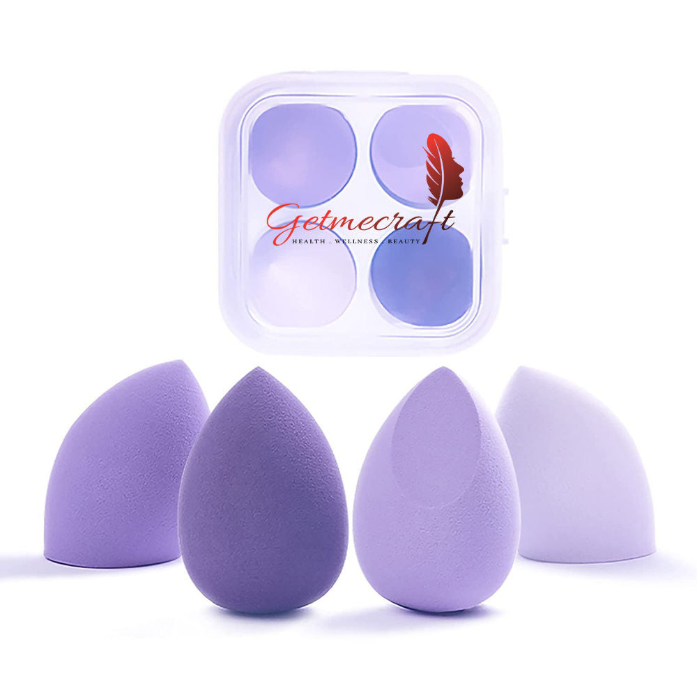 Beauty Blender Makeup Sponge Set With Storage Case - Multi-Purple Colored