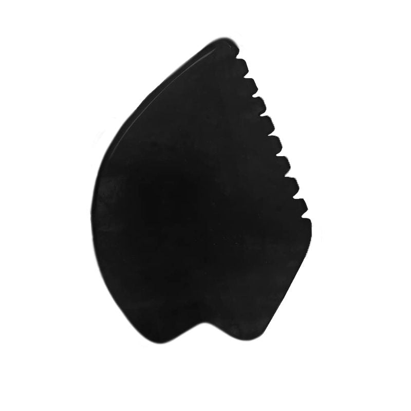 Black Obsidian Wing Shape Gua Sha Facial Massage Tool