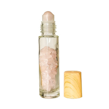 Rose Quartz Roller Bottle For Face, Neck, Eye