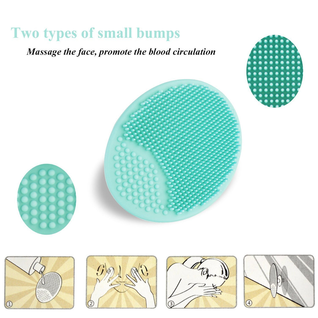 Getmecraft Green Face Cleansing Pad Scrubber, Exfoliators Face Cleansing Tool