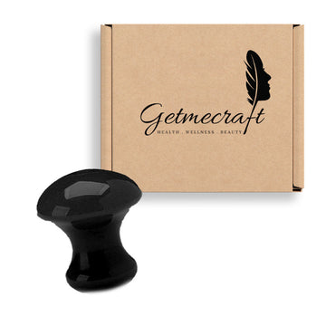 Black Obsidian Mushroom Gua Sha Tool