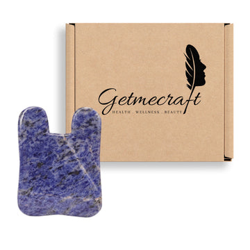 Sodalite Gua Sha Massage Tool (Rabbit Ear Shape)