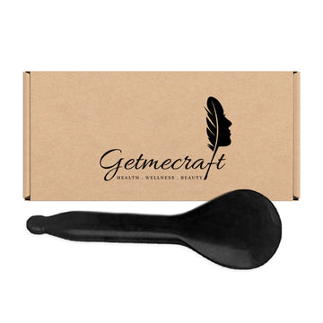 Black Obsidian Spoon Shape Gua Sha Massage Tool (1 pcs)