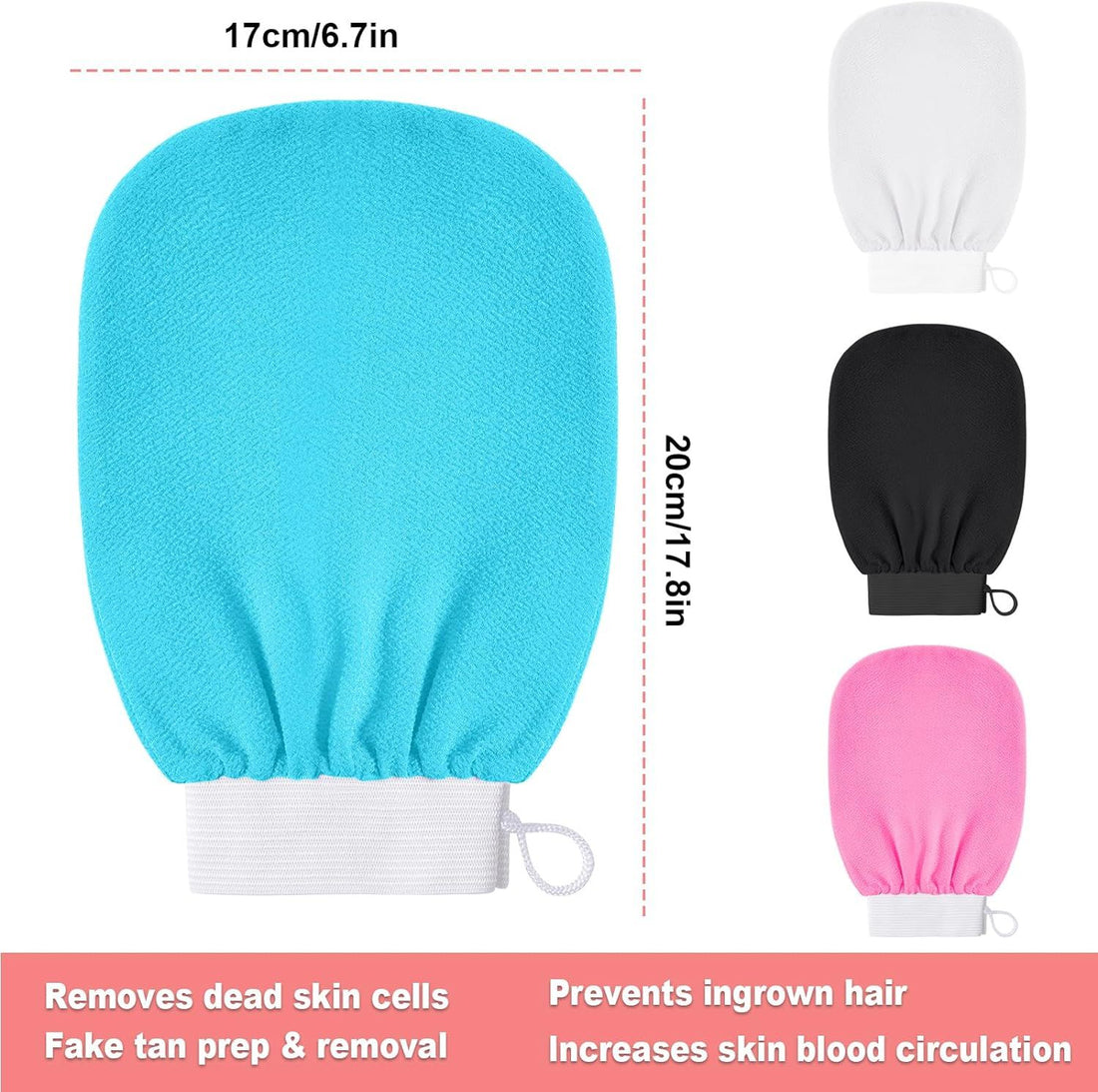 Getmecraft Exfoliating Bath Gloves - Blue