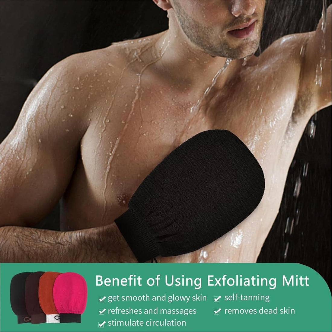Getmecraft Exfoliating Bath Gloves - Brown