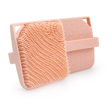Getmecraft Exfoliating Bath Scrubber and Silicone Body Scrubber (Orange)