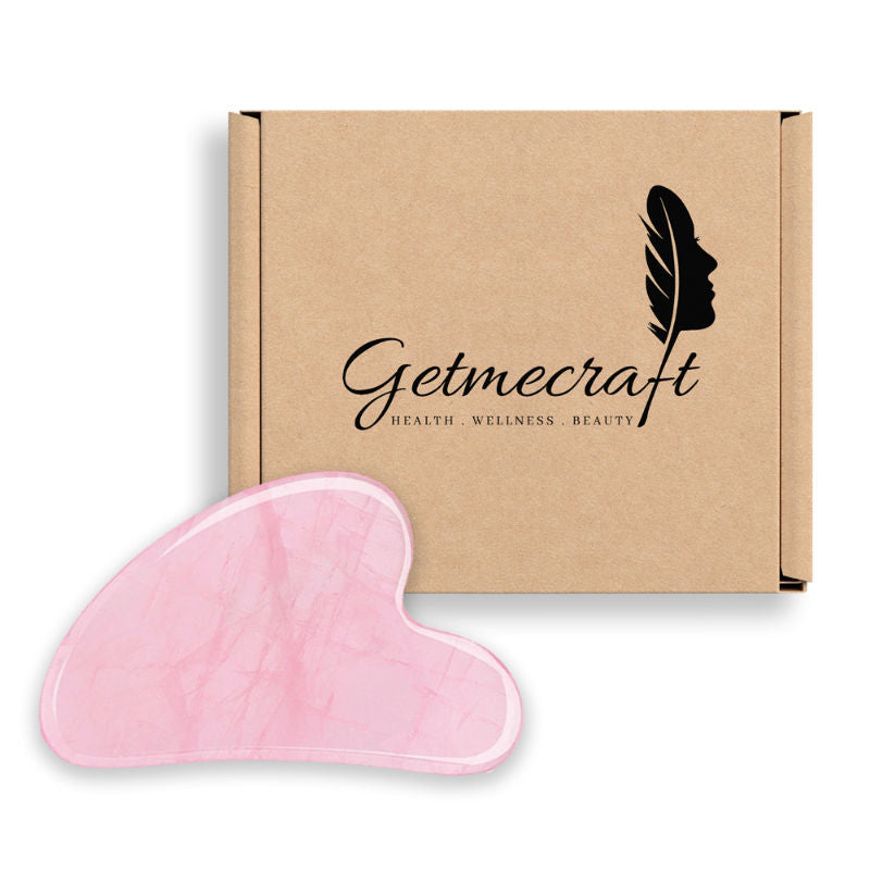 Rose Quartz Gua Sha Stone For Face, Neck And Under Eye(1 pcs)