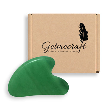 Green Jade Gua Sha Stone For Face, Neck And Under Eye (1 pcs)
