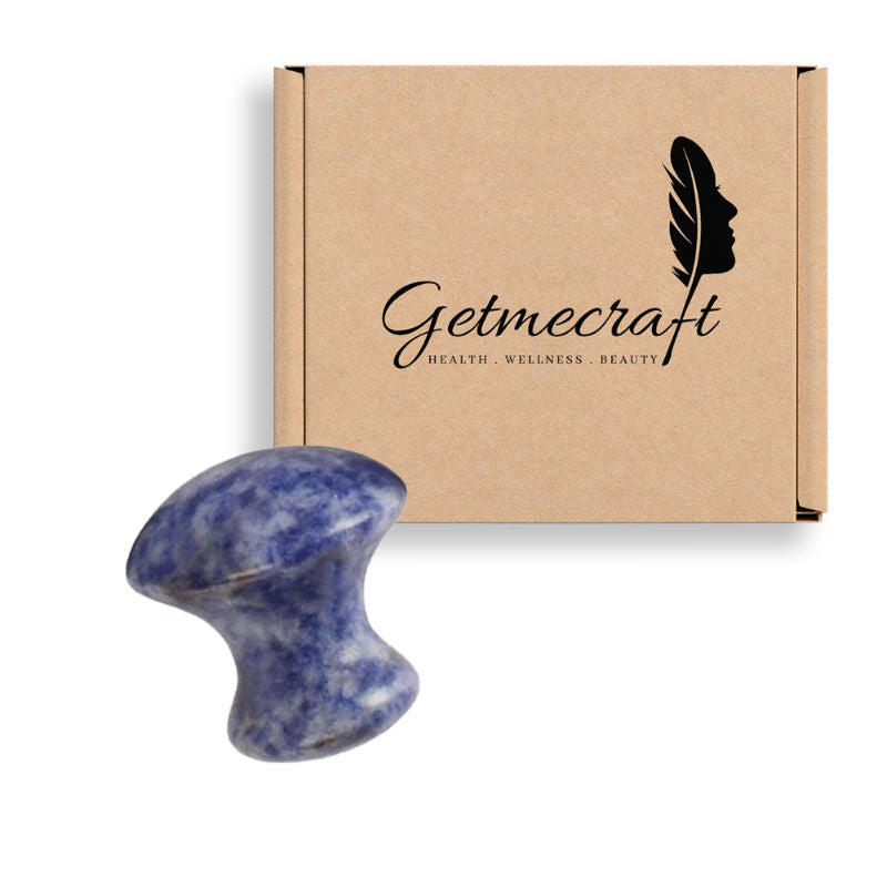 Handmade Natural Sodalite Mushroom Gua Sha Scraping Massage Tool