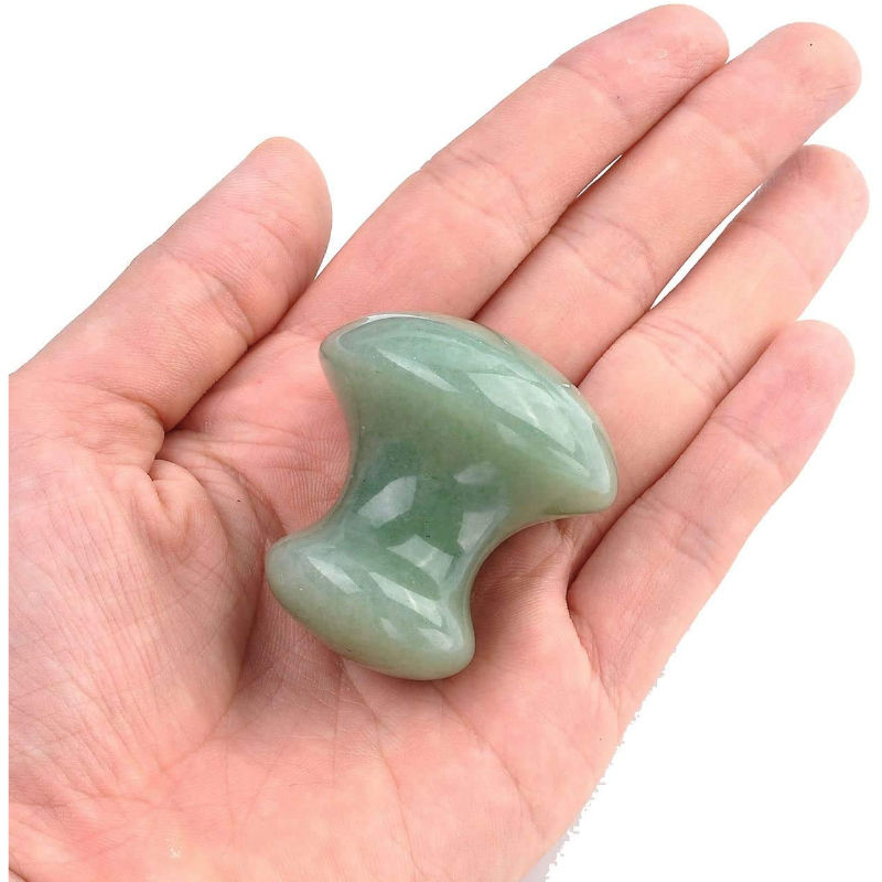 Jade Gua Sha And Mushroom Gua Sha Facial Massage Tool (2 pcs)