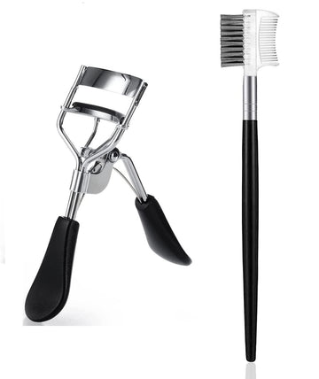 Eyelash Curler and Eyebrow Brush and Eyelesh Comb Set