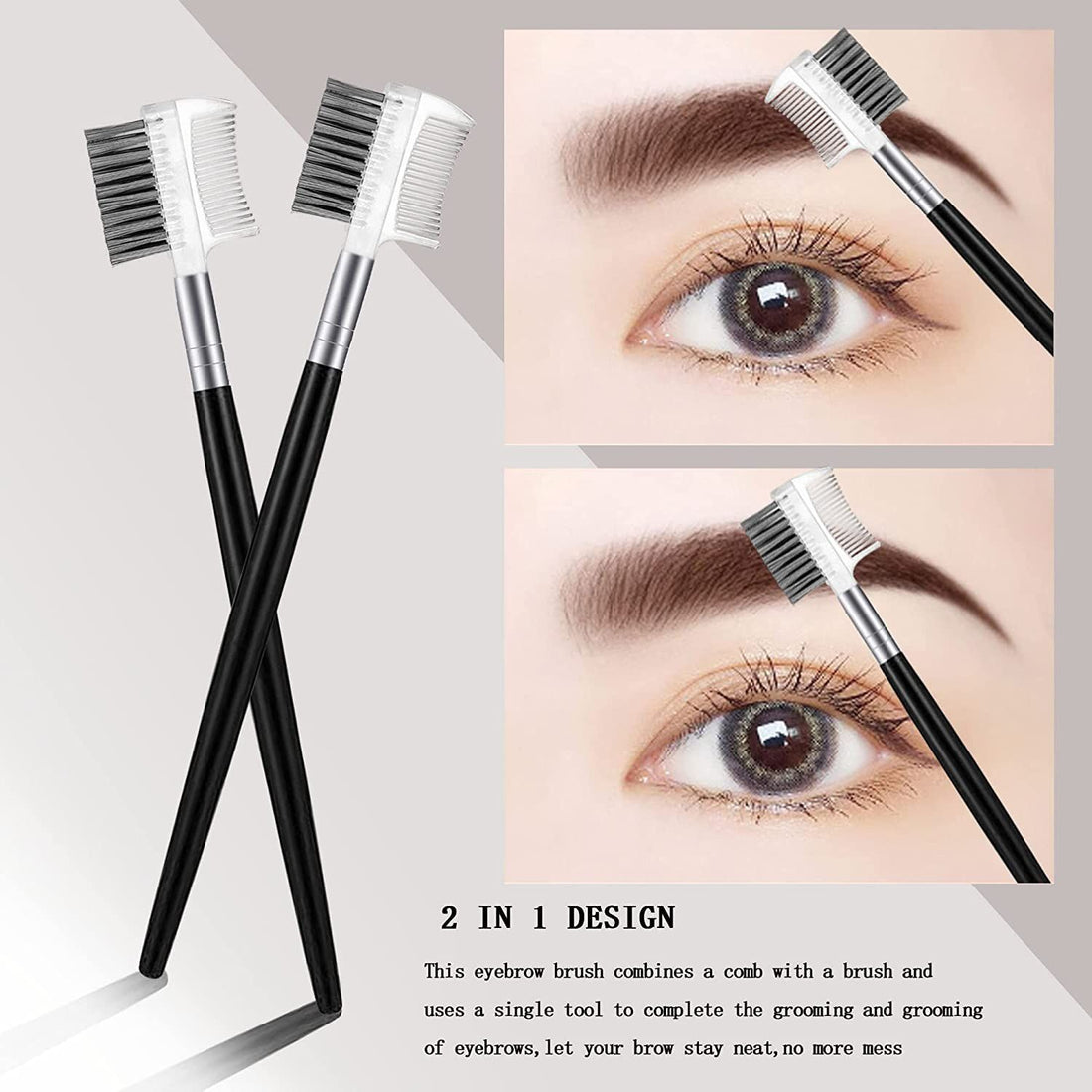 Eyelash Curler and Eyebrow Brush and Eyelesh Comb Set